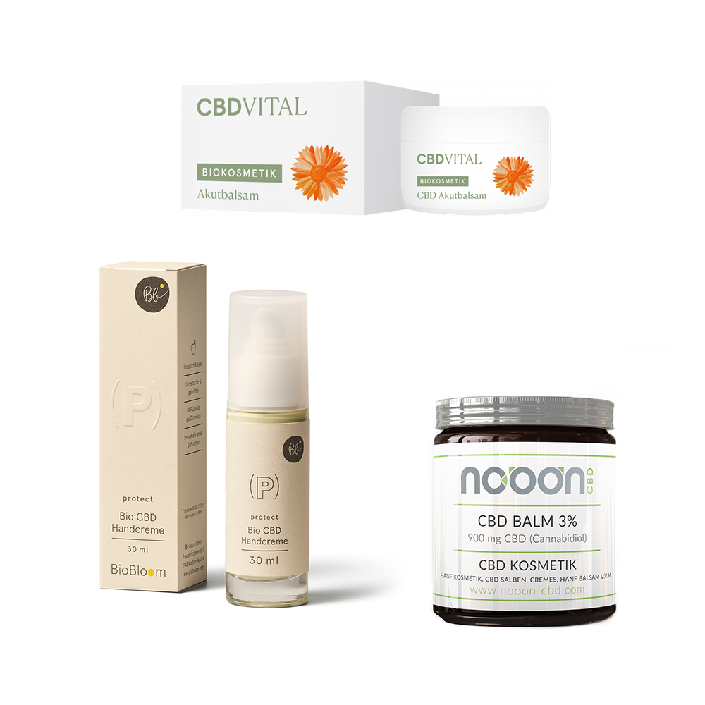 CBD Hanfkosmetik Balm und Gel