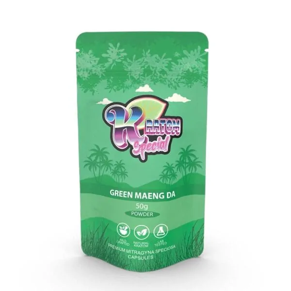 Kratom Pulver 50g Green Maeng Da