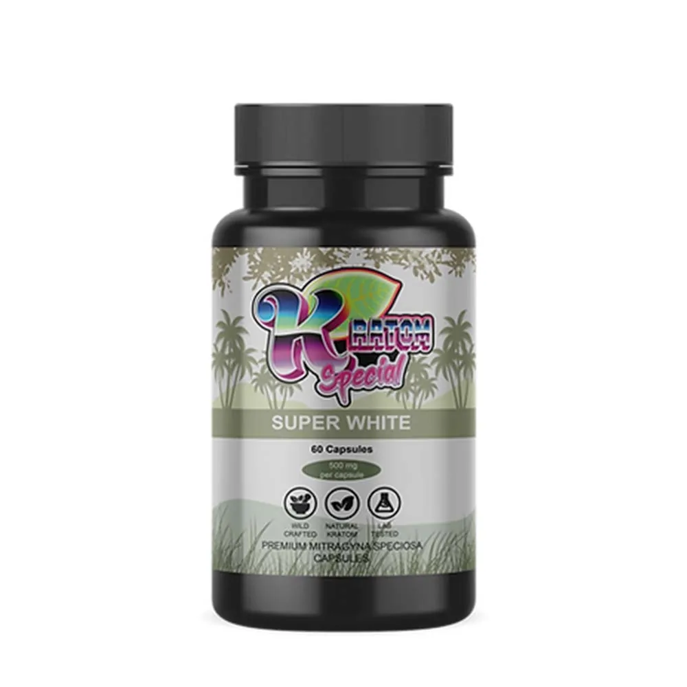Kratom Kapseln Super White 60 Stück